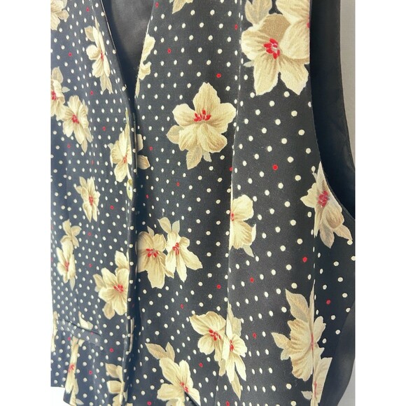 Jones New York Womens Size 10 Rayon Floral Polka dot Vest - Picture 8 of 9